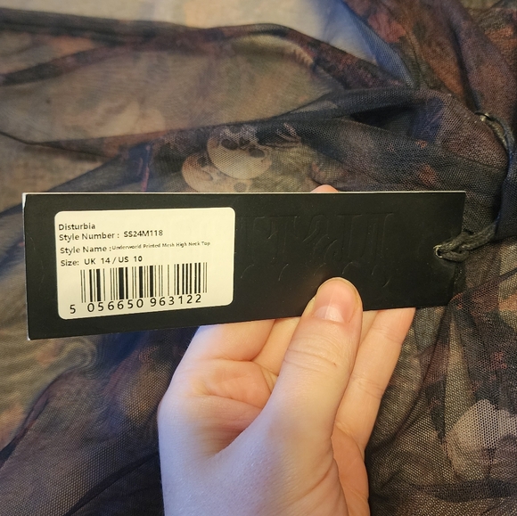 Disturbia Underworld Mesh Top - Size 10 - Picture 7 of 7